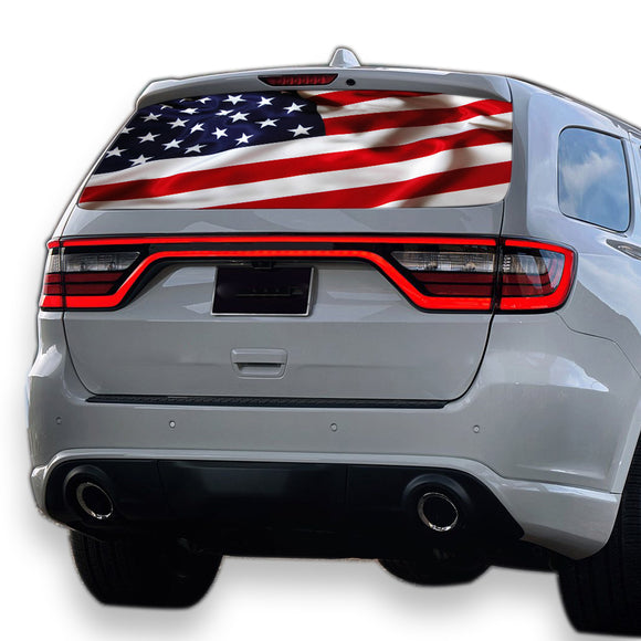 USA Flag Perforated for Dodge Durango decal 2012 - Present