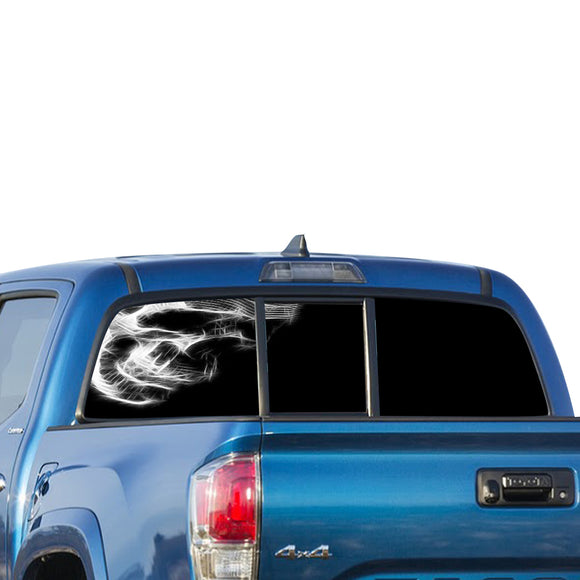 Half Skull Perforated for Toyota Tacoma decal 2009 - Present