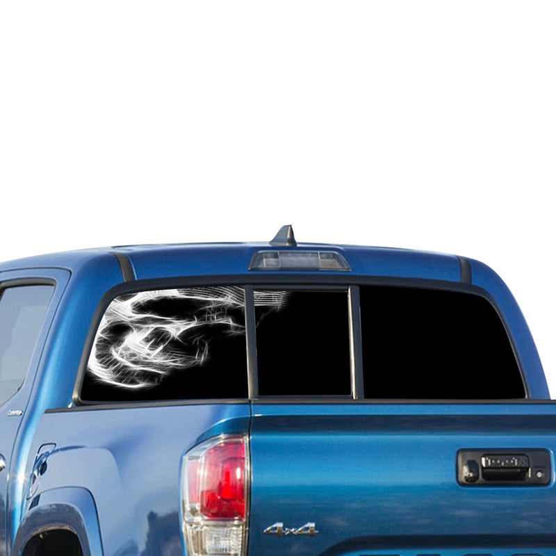 Half Skull Perforated for Toyota Tacoma decal 2009 - Present