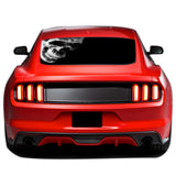 Black Skull Perforated Sticker for Ford Mustang decal 2015 - Present