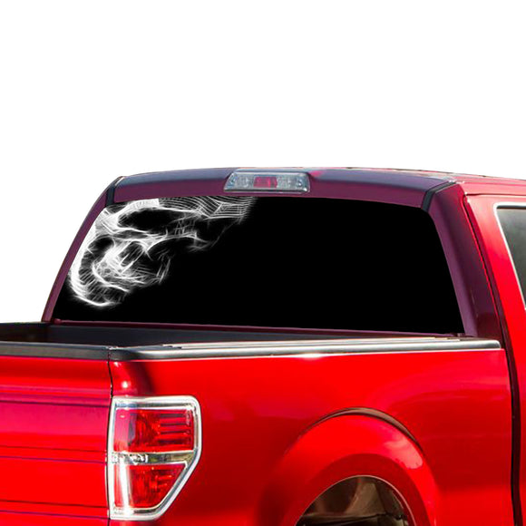 Skull 1 Perforated for Ford F150 Decal 2015 - Present