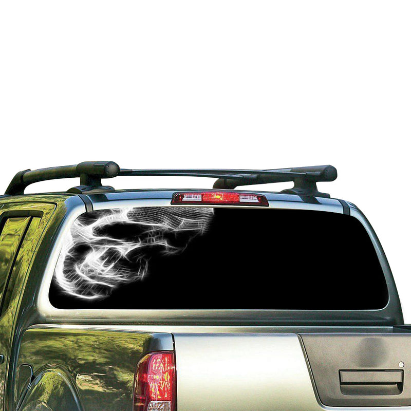 Black Skull Perforated for Nissan Frontier decal 2004 - Present