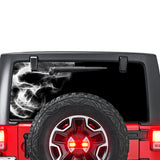 Half Skull Perforated for Jeep Wrangler JL, JK decal 2007 - Present