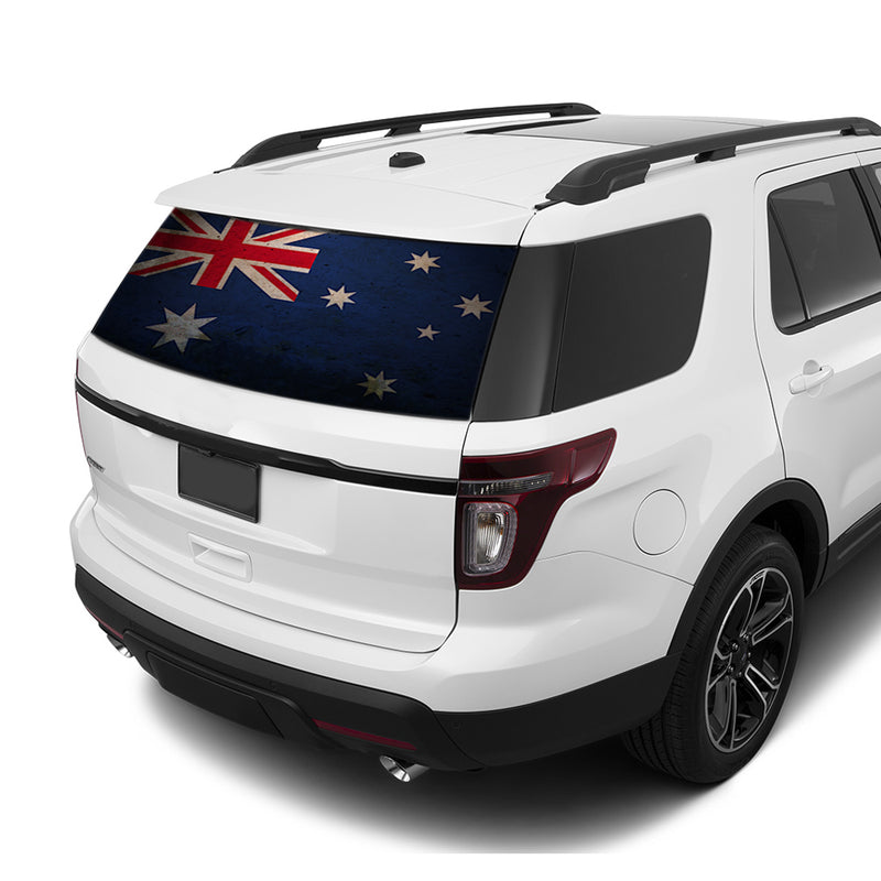 Australia Flag Rear Window Perforated For Ford Explorer Decal 2011 - Present