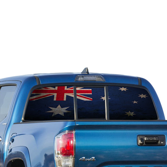 Australia Flag Perforated for Toyota Tacoma decal 2009 - Present