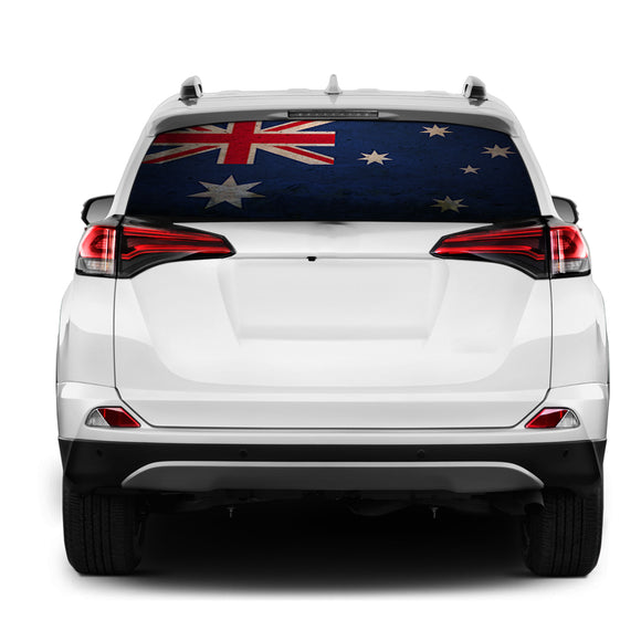 Australia Flag Rear Window Perforated for Toyota RAV4 decal 2013 - Present