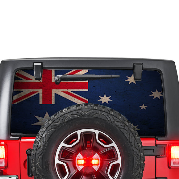 Australia Flag Perforated for Jeep Wrangler JL, JK decal 2007 - Present