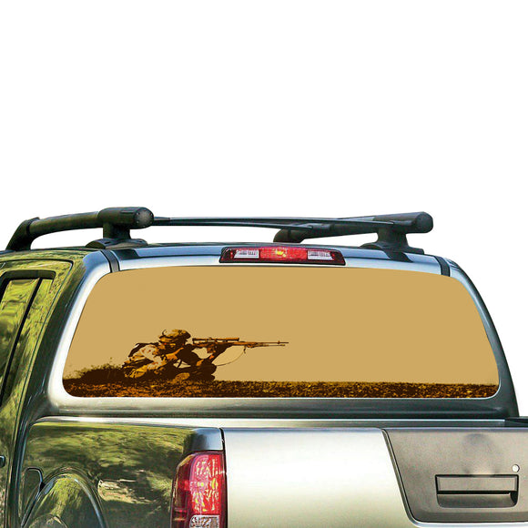 USA Sniper Perforated for Nissan Frontier decal 2004 - Present