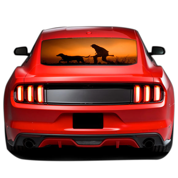 Hunting Perforated Sticker for Ford Mustang decal 2015 - Present