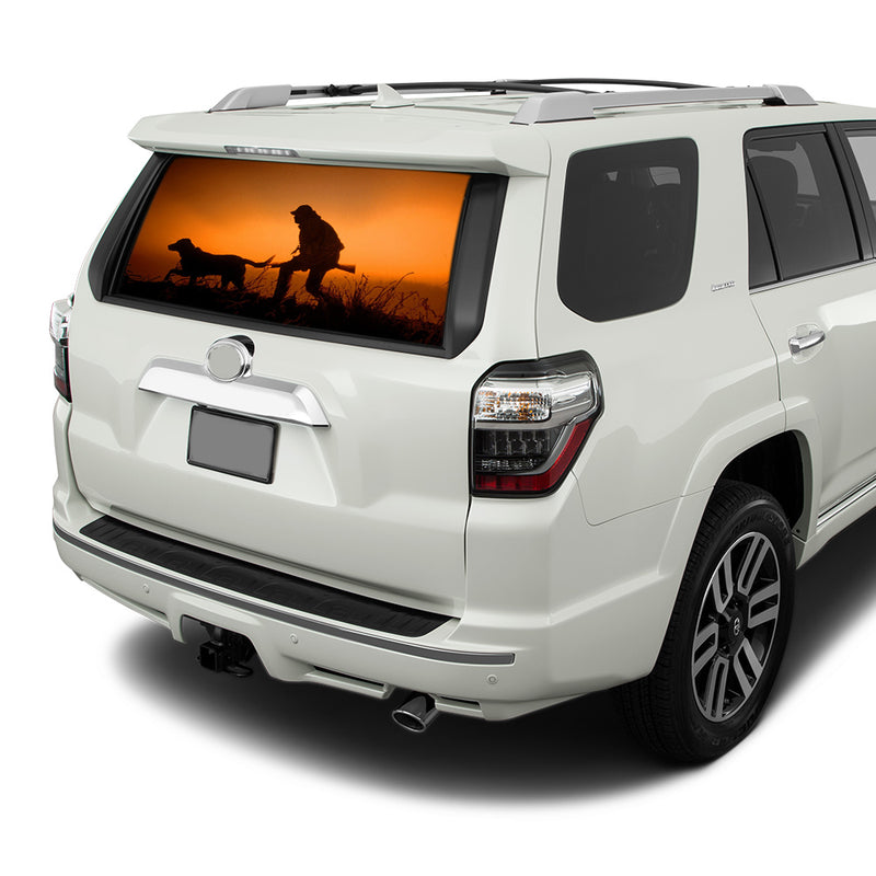 Hunting with dog Perforated for Toyota 4Runner decal 2009 - Present