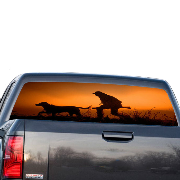 Dog Hunting Perforated for GMC Sierra decal 2014 - Present