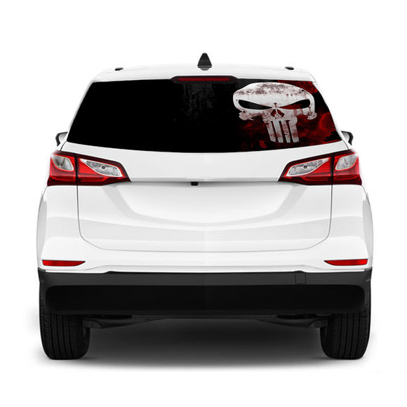 Punisher Skull Perforated Graphic Chevrolet Equinox decal 