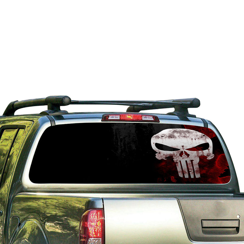 Punisher Perforated for Nissan Frontier decal 2004 - Present