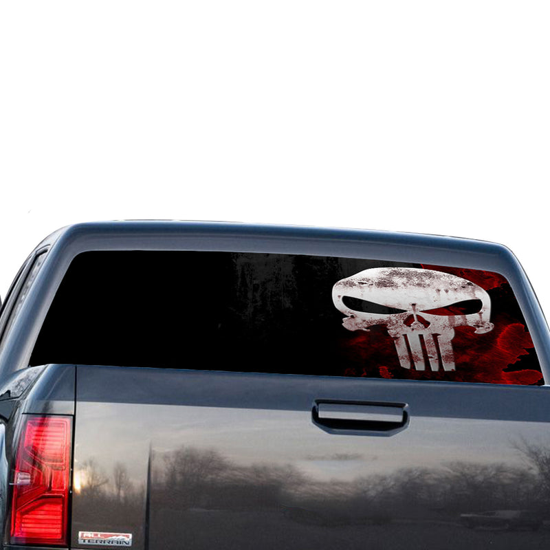 Punisher Perforated for GMC Sierra decal 2014 - Present