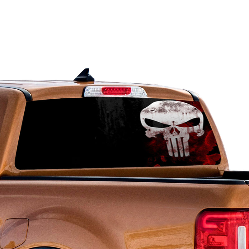 Punisher Skull Perforated for Ford Ranger decal 2010 - Present