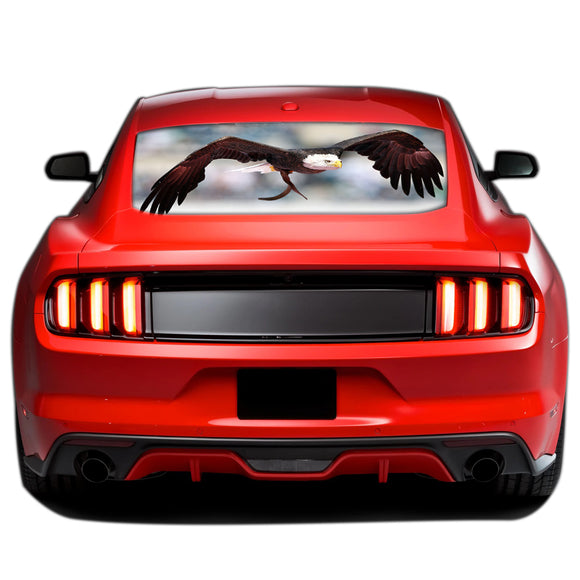 Eagle Perforated Sticker for Ford Mustang decal 2015 - Present