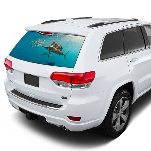 Fishing 2 Perforated for Jeep Grand Cherokee decal 2011 - Present