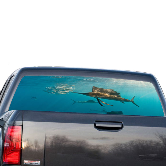Fishing Perforated for GMC Sierra decal 2014 - Present