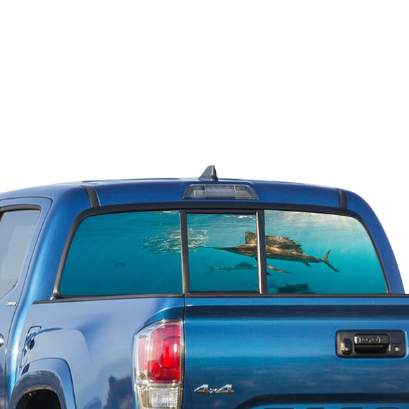 Fishing 3 Perforated for Toyota Tacoma decal 2009 - Present