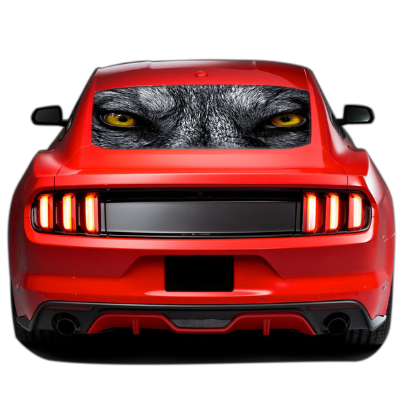 Wolf Eyes Perforated Sticker for Ford Mustang decal 2015 - Present