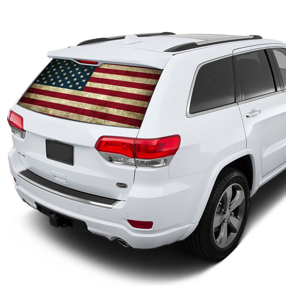 Flag USA Perforated for Jeep Grand Cherokee decal 2011 - Present