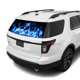 Blue Fire Rear Window Perforated For Ford Explorer Decal 2011 - Present