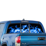 Blue Flames Perforated for Toyota Tacoma decal 2009 - Present