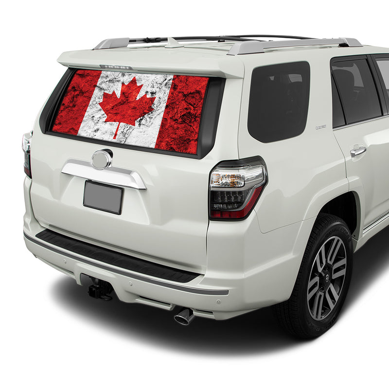 Canada Flag Perforated for Toyota 4Runner decal 2009 - Present