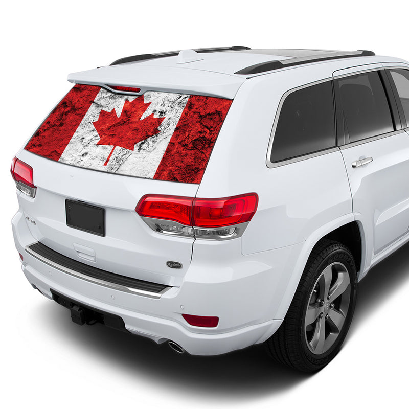 Canada Flag Perforated for Jeep Grand Cherokee decal 2011 - Present