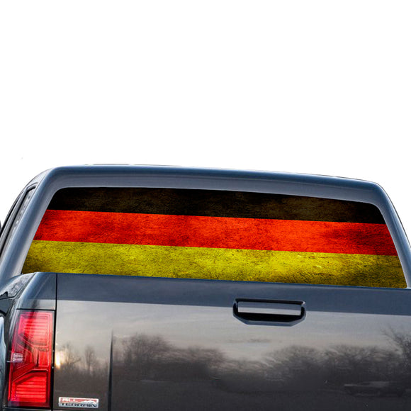 Germany Flag Perforated for GMC Sierra decal 2014 - Present
