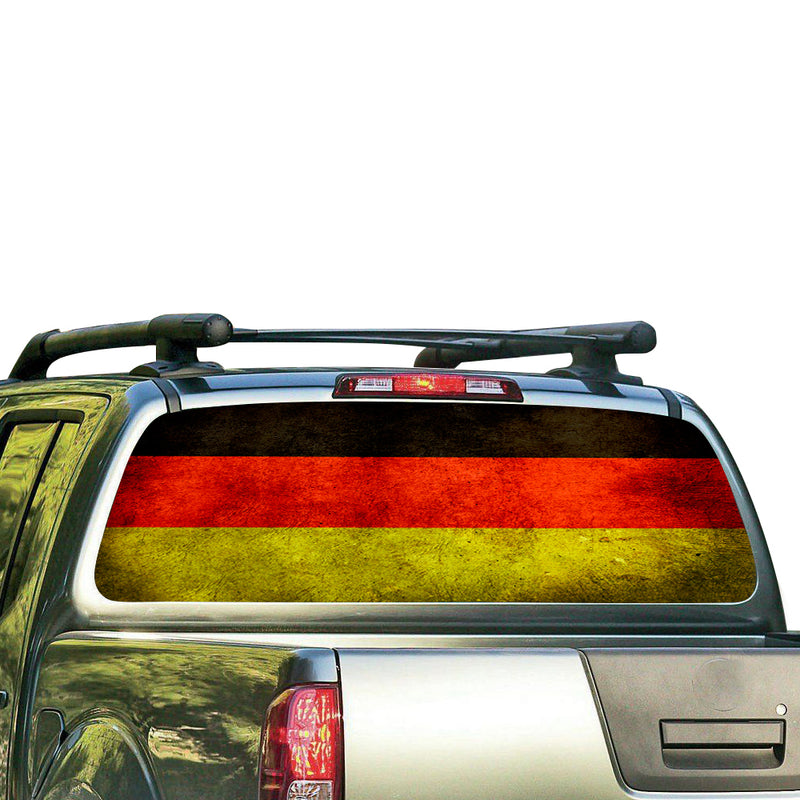 Germany Flag Perforated for Nissan Frontier decal 2004 - Present