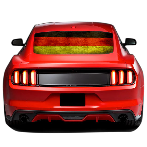 Germany Flag Perforated Sticker for Ford Mustang decal 2015 - Present