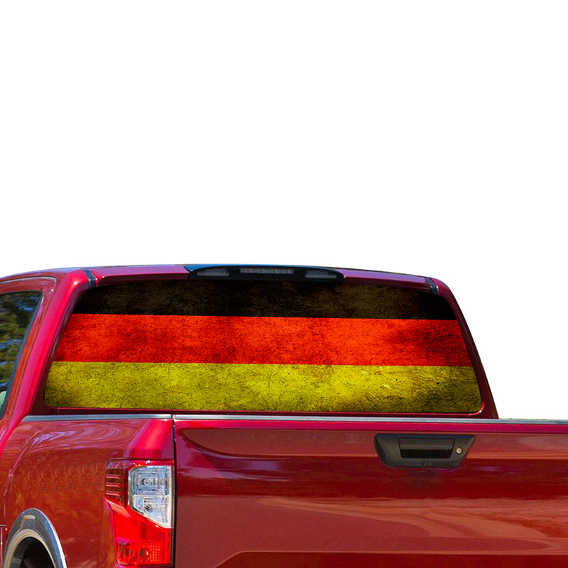 Germany Flag Perforated for Nissan Titan decal 2012 - Present