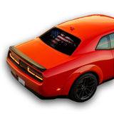 USA Flag Eagle Perforated for Dodge Challenger decal 2008 - Present