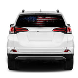 USA Flag Eagle Rear Window Perforated for Toyota RAV4 decal 2013 - Present