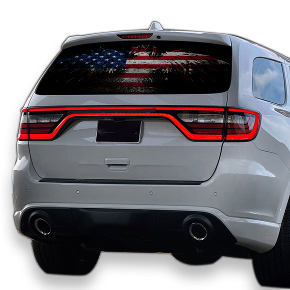 USA Eagle Flag Perforated for Dodge Durango decal 2012 - Present