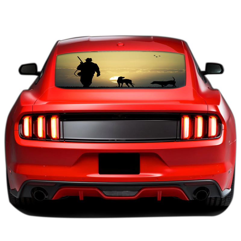 Hunting 3 Perforated Sticker for Ford Mustang decal 2015 - Present