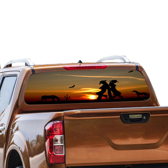 Wild West Rear Window Perforated for Nissan Navara decal 2012 - Present