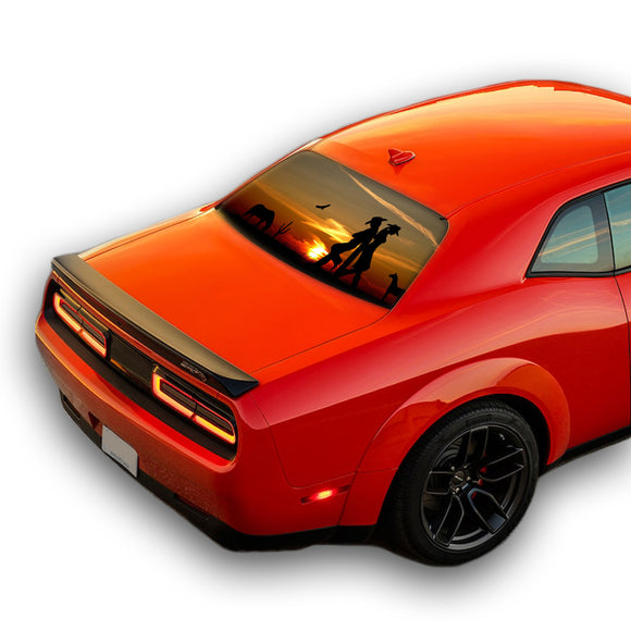 Wild West Perforated for Dodge Challenger decal 2008 - Present