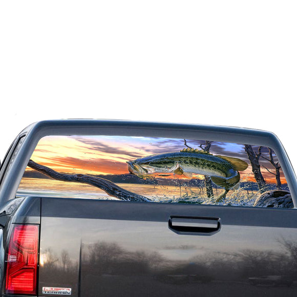 Fishing Perforated for GMC Sierra decal 2014 - Present