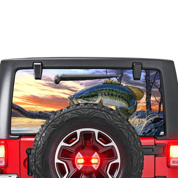 Fishing Perforated for Jeep Wrangler JL, JK decal 2007 - Present