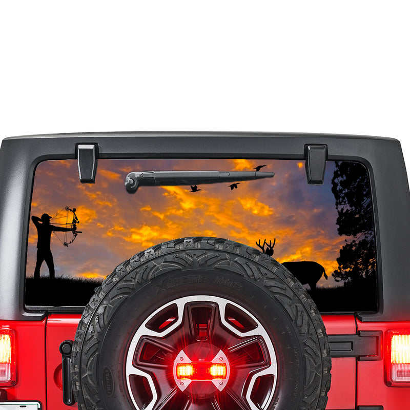 Arrow Hunting Perforated for Jeep Wrangler JL, JK decal 2007 - Present