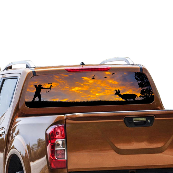 Arrow Hunting Rear Window Perforated for Nissan Navara decal 2012 - Present