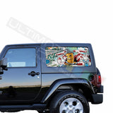 Rear Window Graffiti Perforated for Jeep Wrangler JL, JK decal 2007 - Present