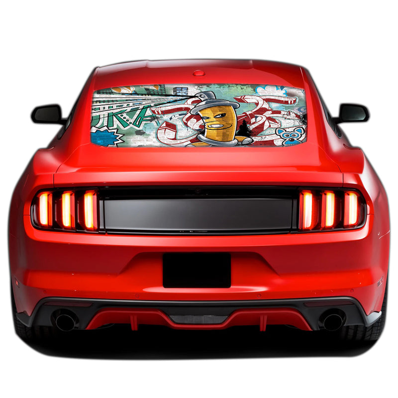 Graffiti Perforated Sticker for Ford Mustang decal 2015 - Present