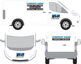 Professional Graphics Package Decals on a Business Normal Van Vehicles