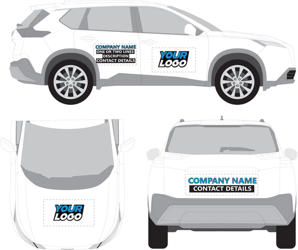 Professional Graphics Package Decals on a Business SUV Vehicles