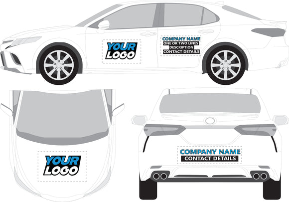 Professional Graphics Package Decals on a Business Saloon Vehicles