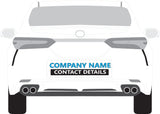 Professional Graphics Package Decals on a Business Saloon Vehicles