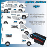 Professional Graphics Package Decals on a Business Small Van Vehicles